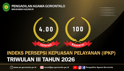 Indeks Persepsi Kepuasan Pelayanan (IPKP) Triwulan III Tahun 2026