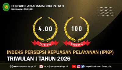 Indeks Persepsi Kepuasan Pelayanan (IPKP) Triwulan I Tahun 2026